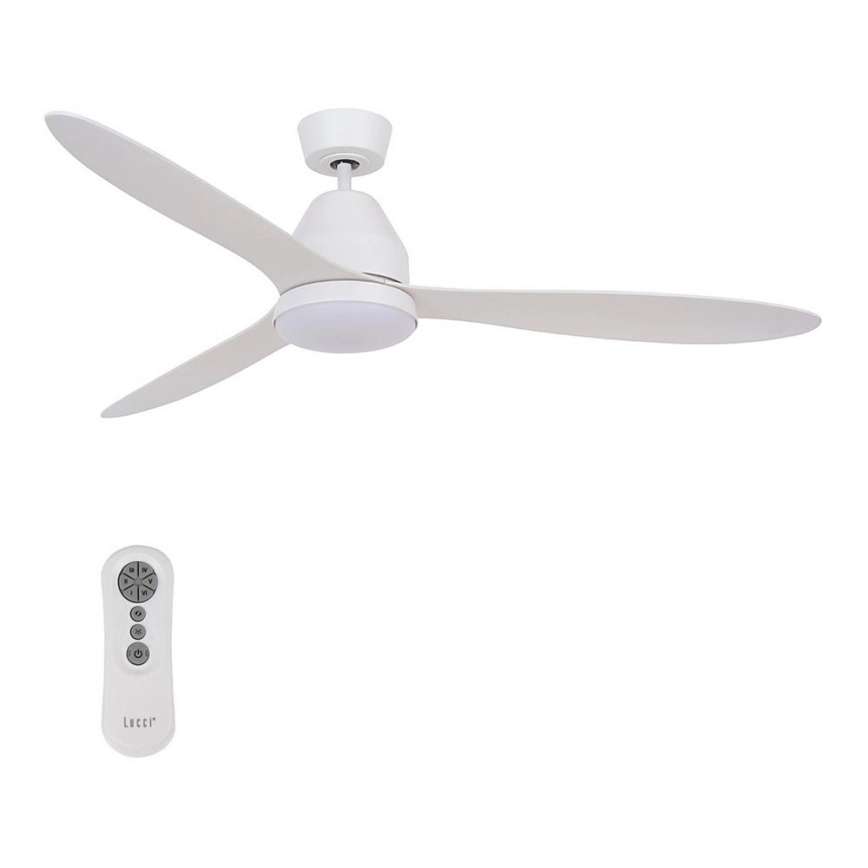 Lucci air 213043 – LED Takfläkt WHITEHAVEN GX53/17W/230V vit + fjärrkontroll