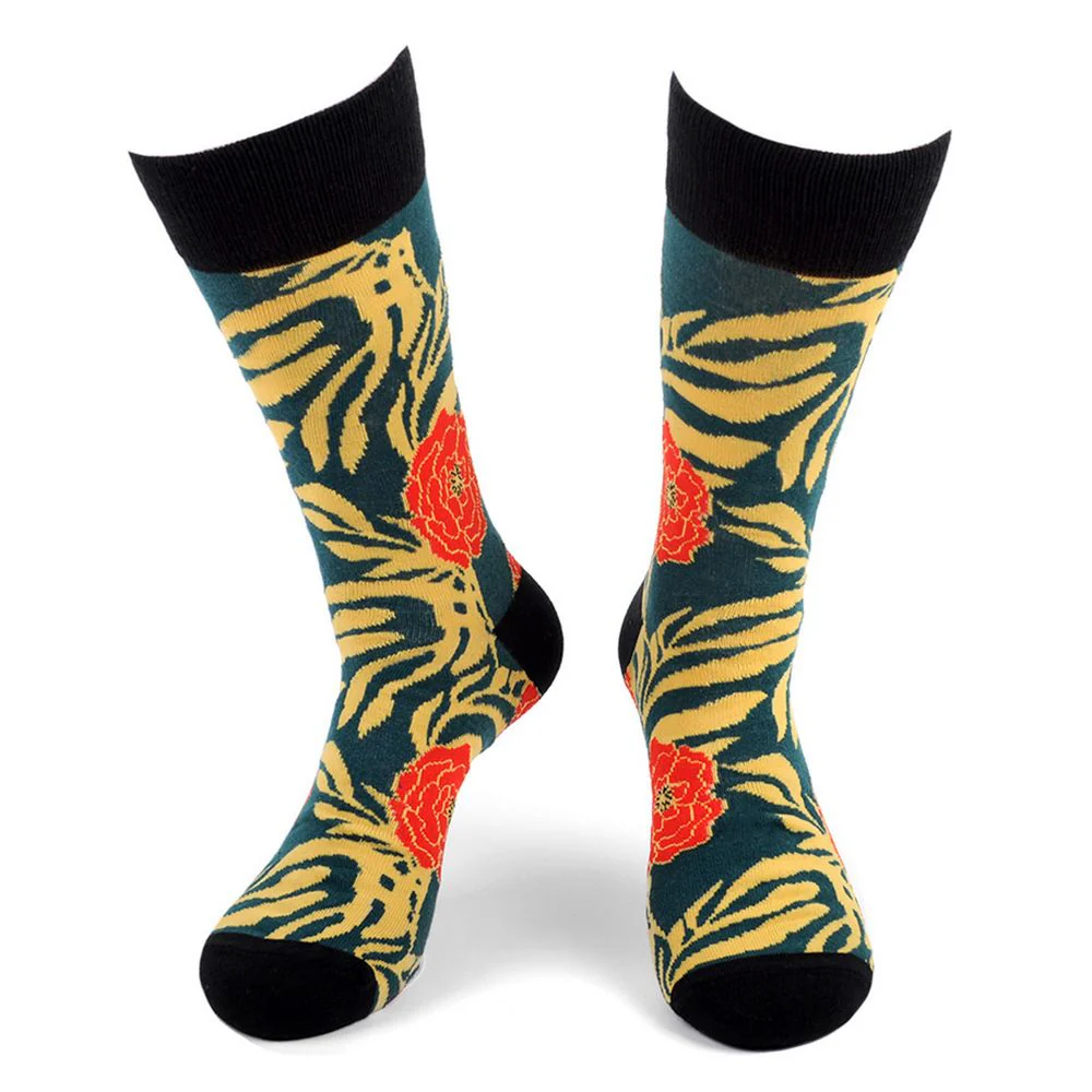 Tropical Flowers Novelty Socks – Roliga strumpor