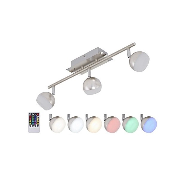 Briloner 2040-032 – LED RGB dimbar spotlight 3xLED/3,3W/230V + fjärrkontroll