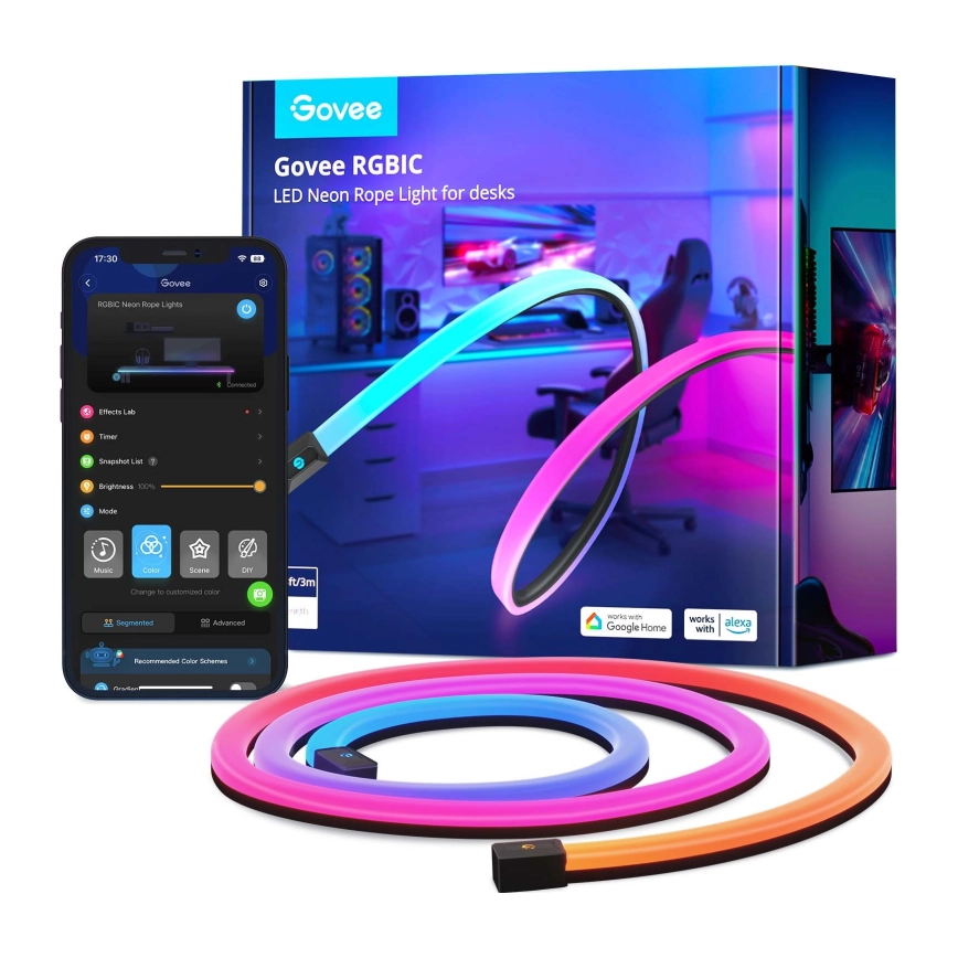 Govee – Neon LED backljus för bord 3m RGBIC Wi-Fi