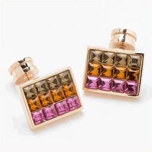 Manschettknappar Swarovski Smoke Topaz – Topaz & Rose