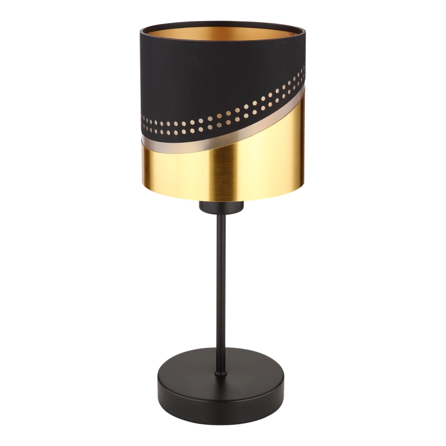 Globo – Bordslampa 1xE27/40W/230V diameter 16 cm svart/guld