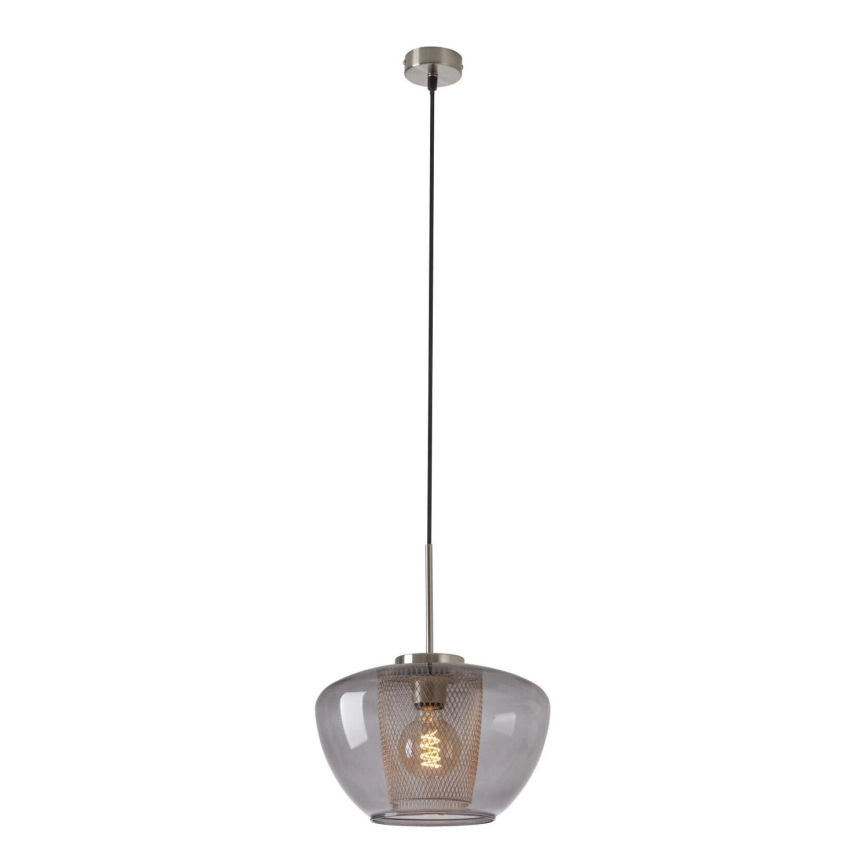 Briloner 4016-014 – Takpendel med vajer SEVENTIES 1xE27/40W/230V rökgrå