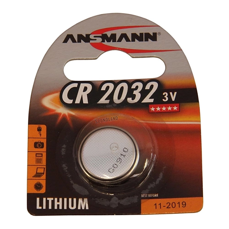 Ansmann 04674 CR 2032 – Lithium Knappcellbatterier 3V