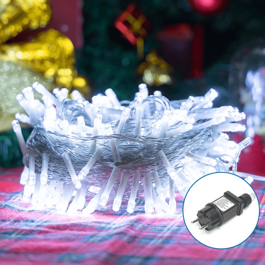 Aigostar – LED utomhusljusslinga, 200 LED, 8 ljuslägen, 23 m, IP44, kallvit