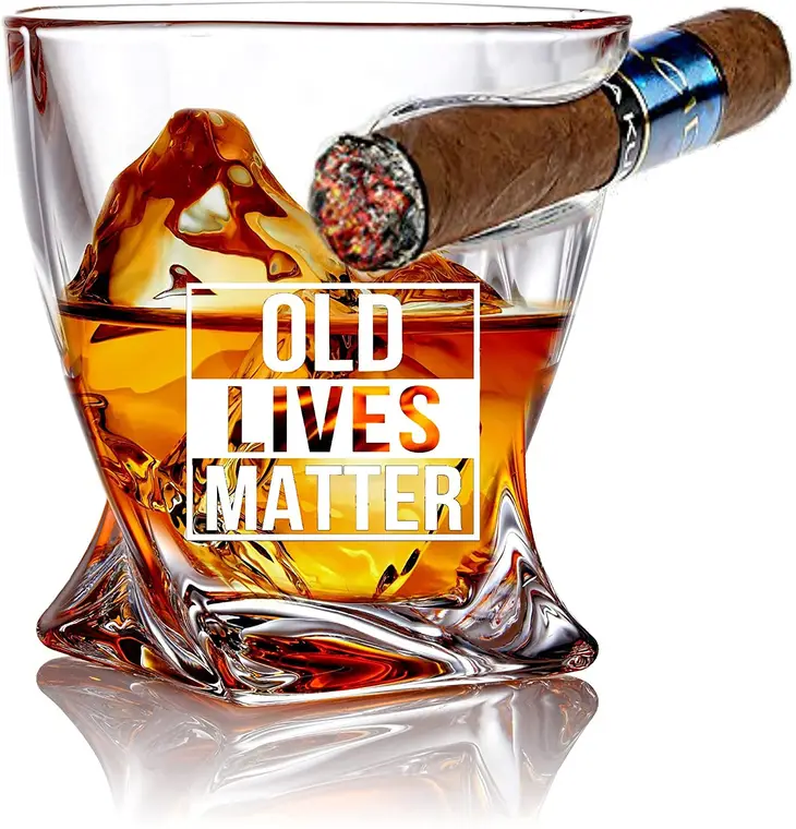2 Cigarrhållare Glas – Old Lives Matter Whisky Tumbler