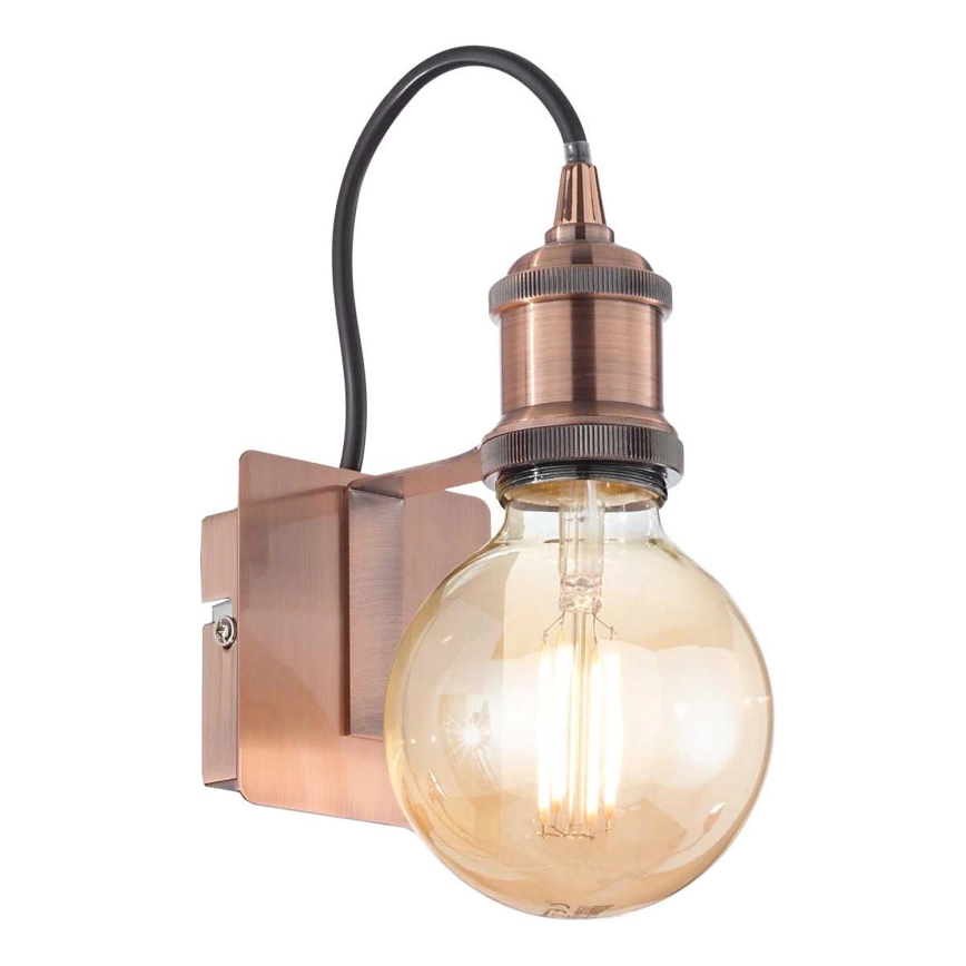 Ideal Lux – Vägglampa FRIDA 1xE27/60W/230V koppar