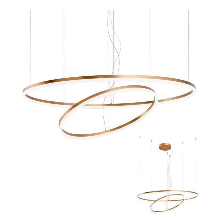 redo 01-1721 – LED Ljuskrona med snöre ORBIT LED/42W + LED/66W/230V brons