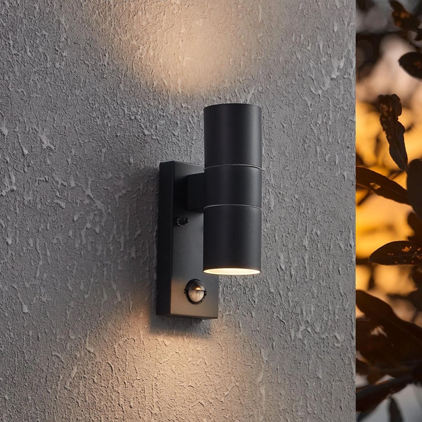Eglo – LED Utomhus vägglampa med sensor 2xGU10/3W/230V IP44