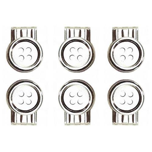 6 st Brace Buttons – Knappar för Halsband med läderremmar