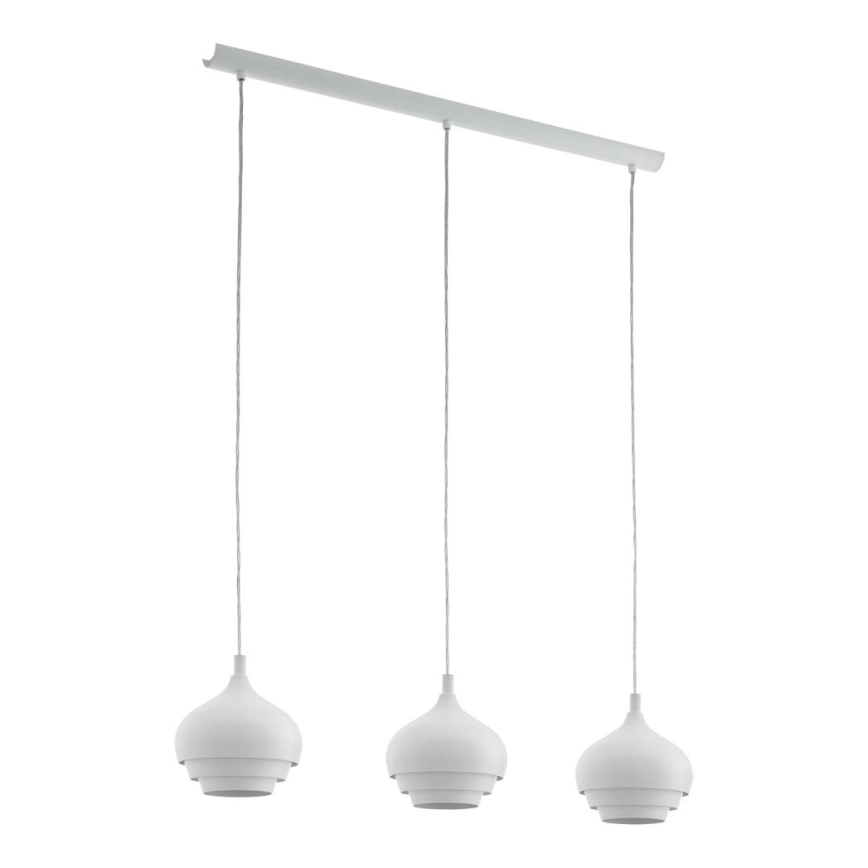 Eglo 97213 – Takpendel på sladd CAMBORNE 3xE27/60W/230V vit