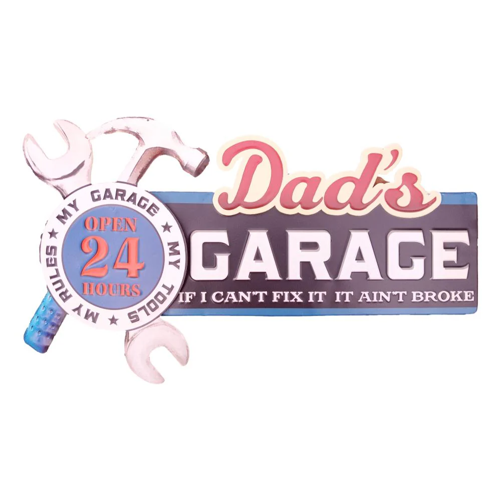 Retroworld Metal Pillary Pappas garage – 49 x 27 cm