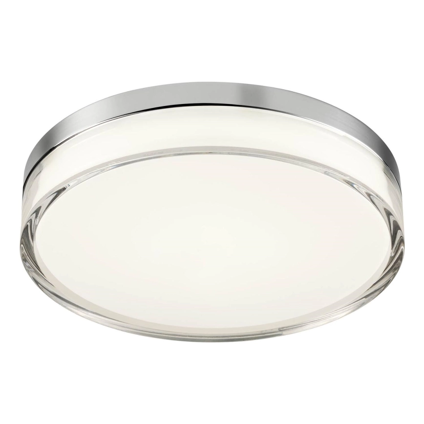 Redo 01-3728 – LED Badrumstaklampa FRISBI LED/18W/230V Ø 28 cm CRI 90 3000/4000K IP44 blank krom