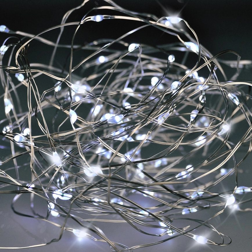 Brilagi – LED-slinga 100 LED/3xAA, 10 m, kallvit