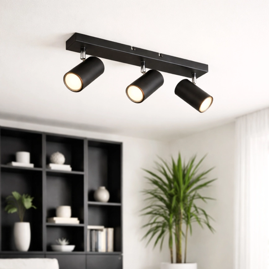 Globo – Spotlampa 3xGU10/35W/230V svart