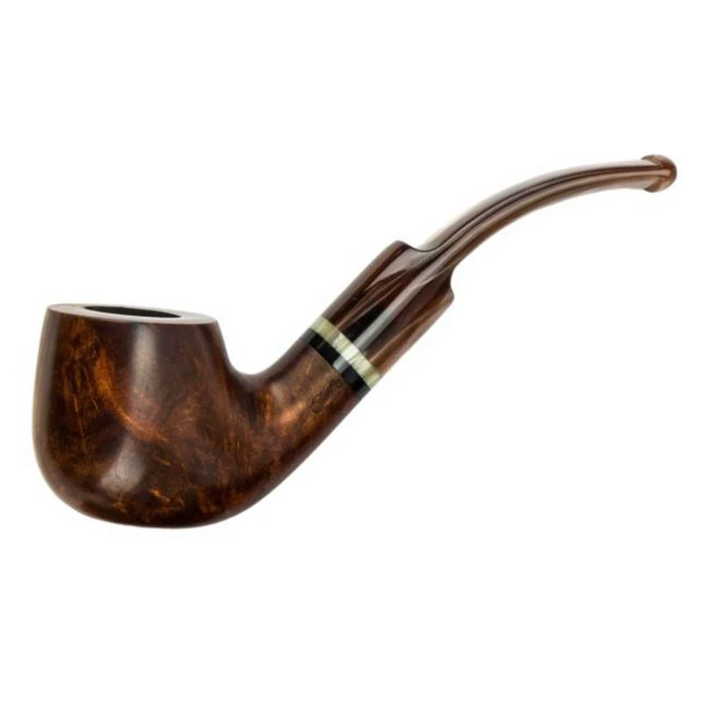 Jean Claude Pipe Marmorerad Brun – Böjd