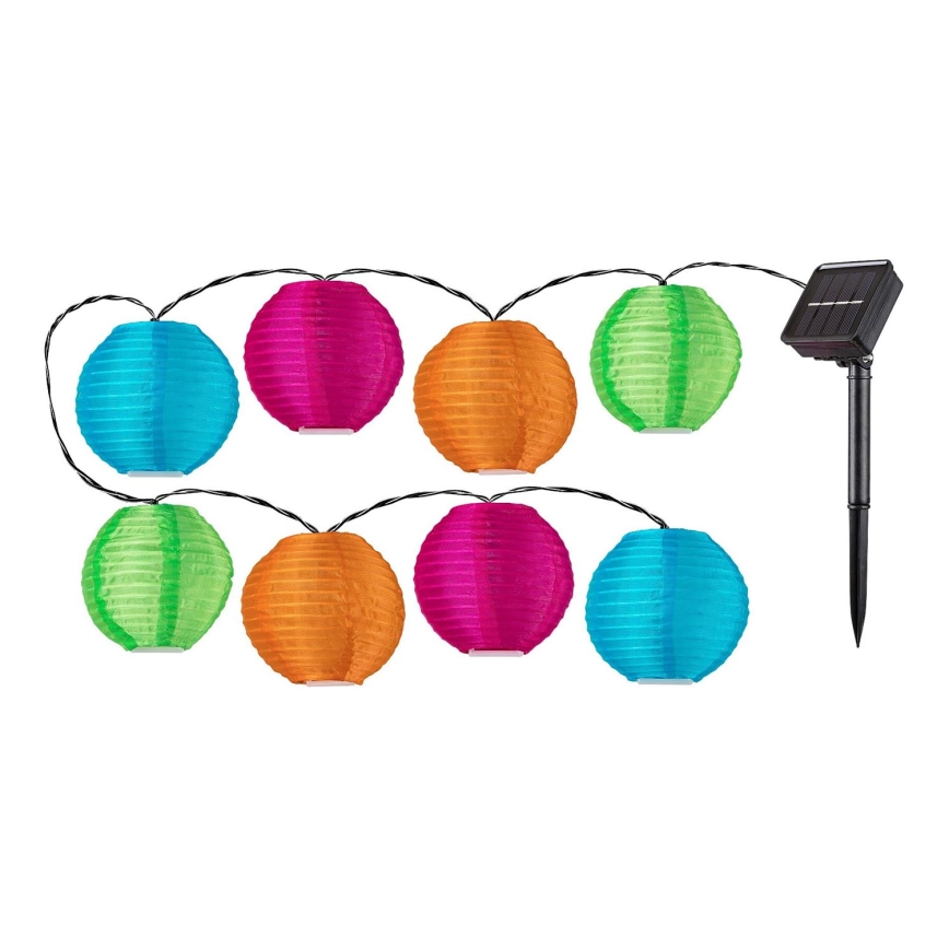 Rabalux – LED Solarljusslinga 8xLED/0,48W/1,2V 4,3 m IP44 600 mAh