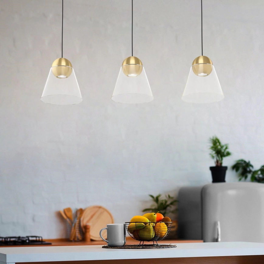 Eglo – LED Ljuskrona med upphängningsrem 3xGU10/4,5W/230V