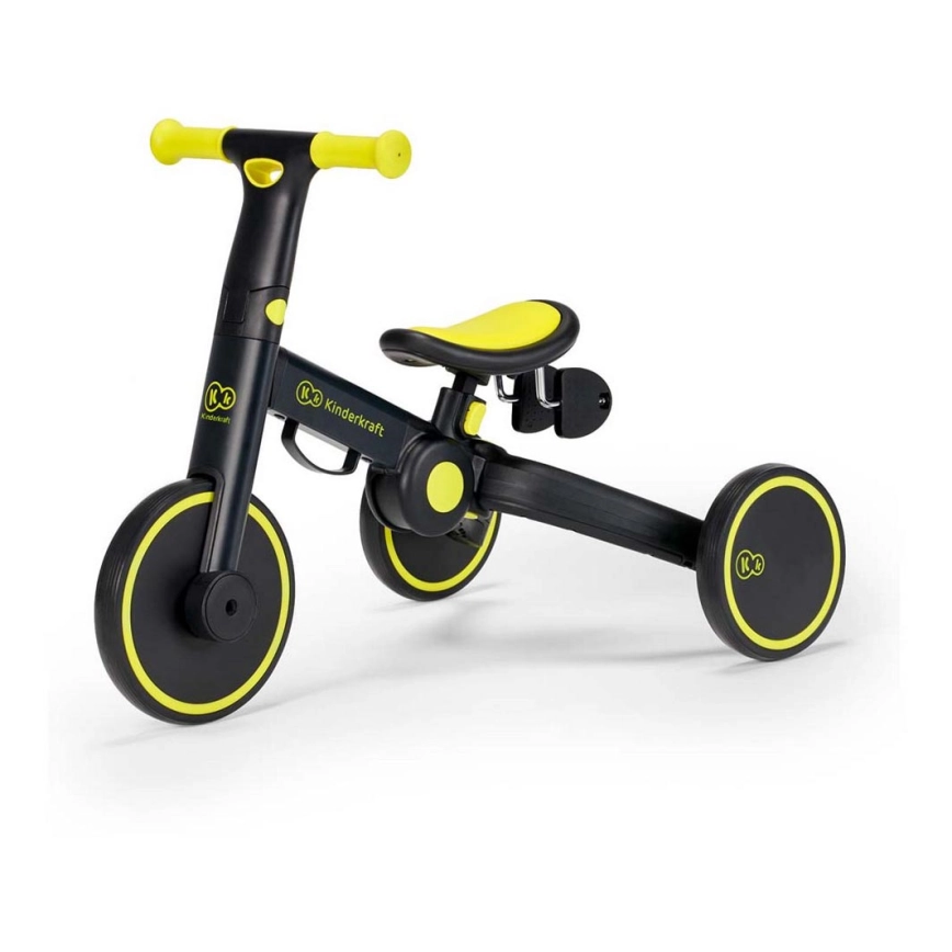 KINDERKRAFT – Barnens tre-i-ett balanscykel 4TRIKE gul/svart
