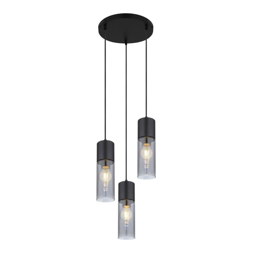 Globo – Taklampa med 3xE27/25W/230V, Ø 30 cm, svart