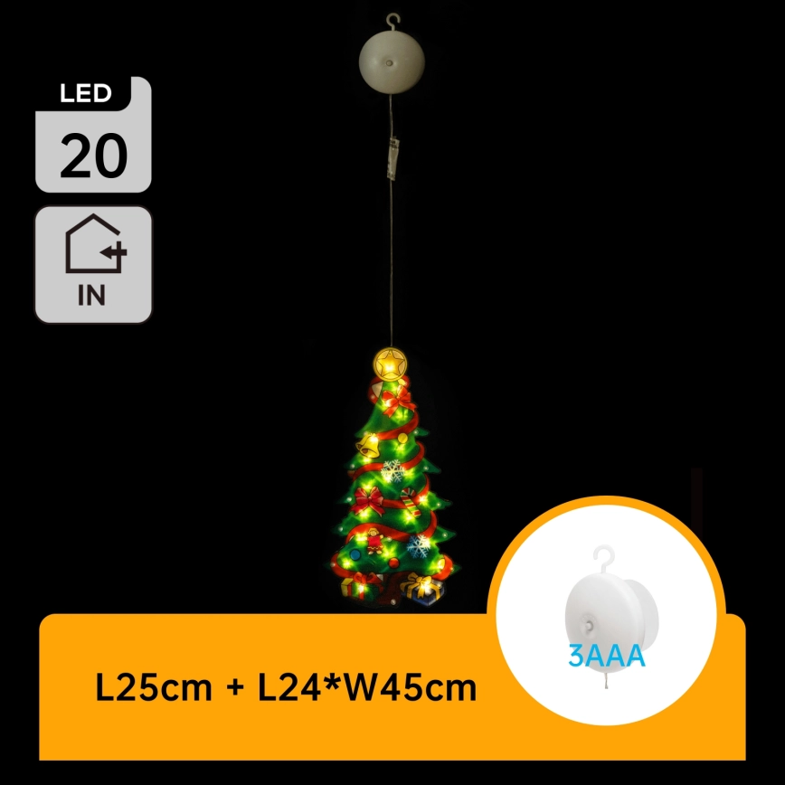 Aigostar – LED juldekoration LED/3xAAA trä 45cm