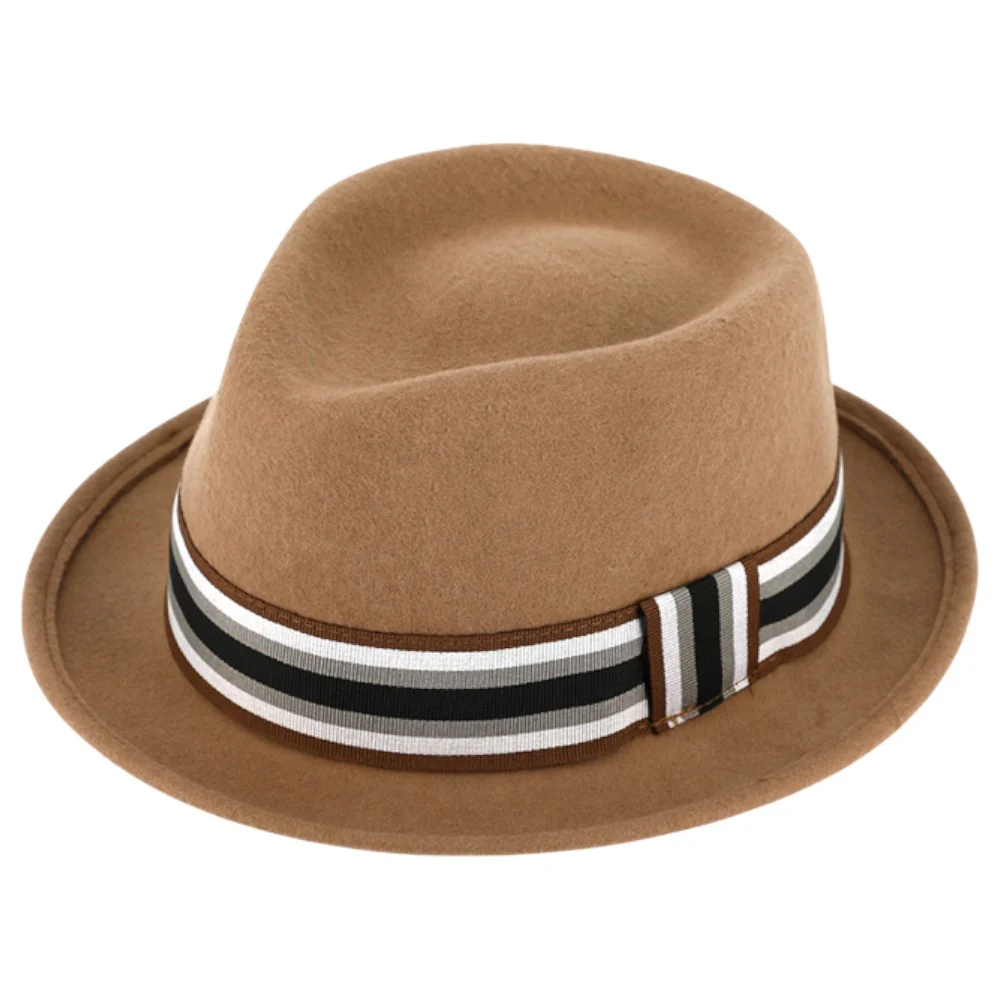 Camel Trilby-hatt i 100 % ullfilt