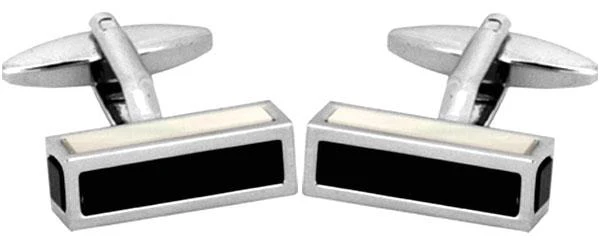 Manschettknappar A Class – Onyx & Mother of Pearl Tube