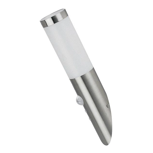 Rabalux 8266 – Utomhus Väggbelysning med sensor INOX Fackla 1xE27/25W/230V IP44