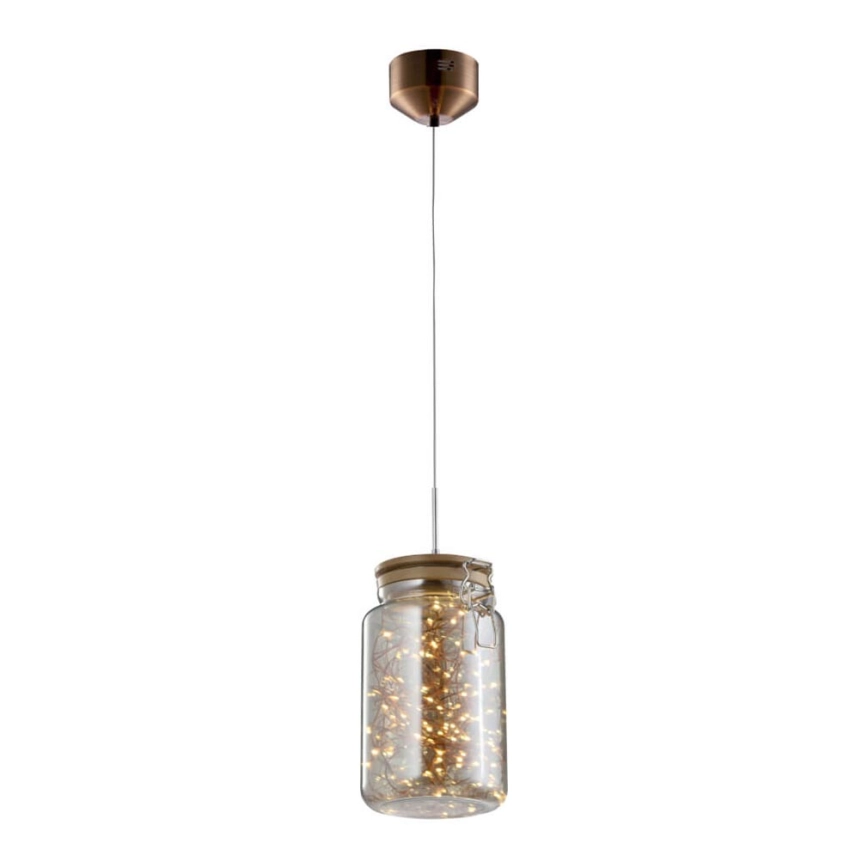 LED Taklampa JAR LED/5W/230V koppar/trä
