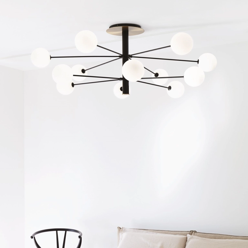 Ideal Lux – LED pendelljuskrona COSMOPOLITAN 12xG9/3W/230V diameter 145 cm svart