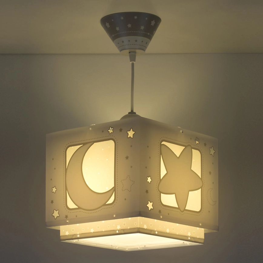 Dalber 63232E – Ljuskrona Barn MOON ljus 1xE27/60W/230V