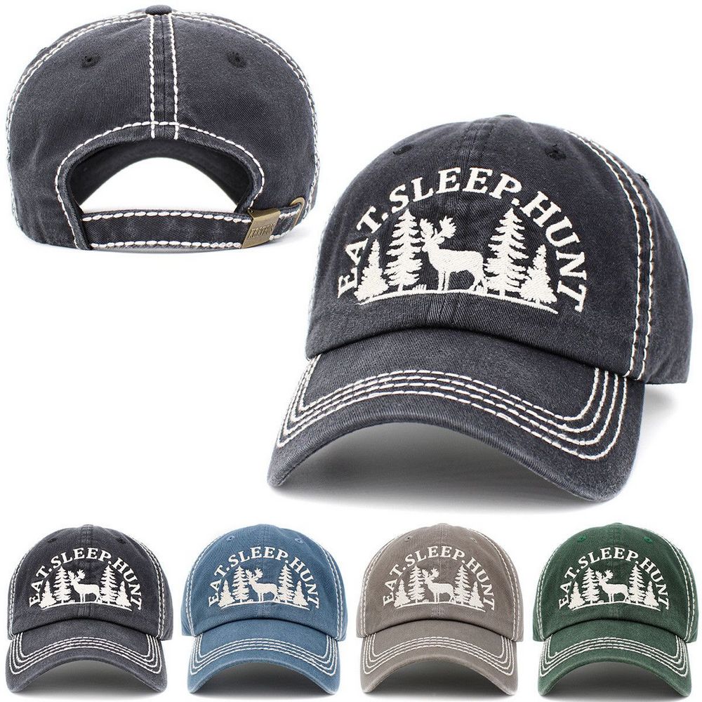 Eat Sleep Hunt Vintage Ballcap – Välj från 4 färger