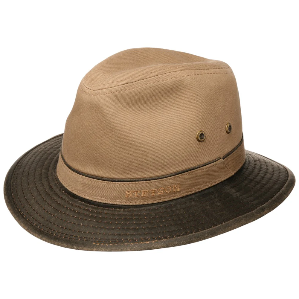Stetson Ava Cotton Traveler Summer Hat – Brun / Mässing