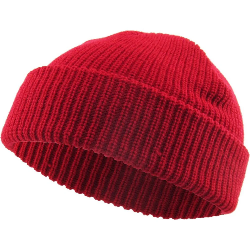 Ethos Fisherman Beanie – Red Acrylic Hue i Classic Fisherman Style