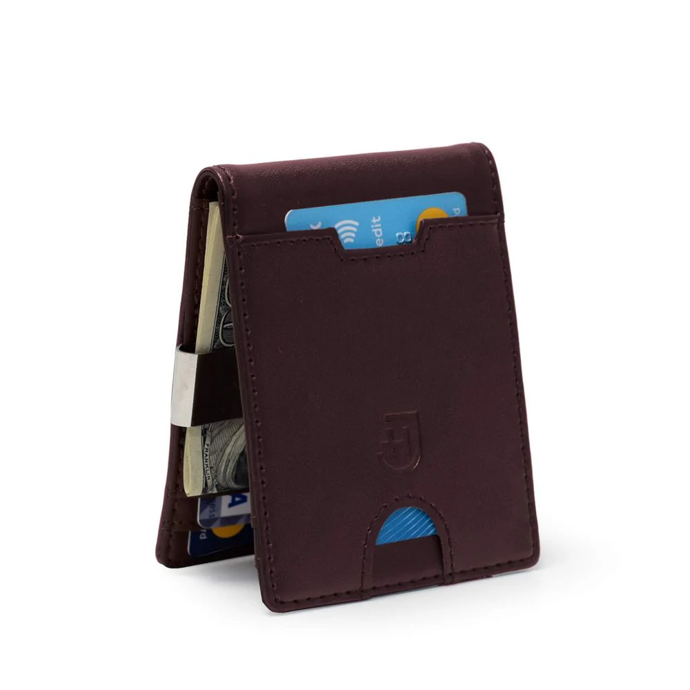 James Hawk Smart Wallet Brown – Dark Brown Leather Wallet