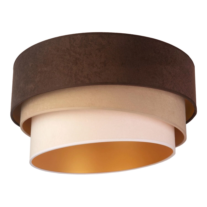 Duolla – Taklampa DEVON 1xE27/40W/230V diameter 45 cm brun/beige