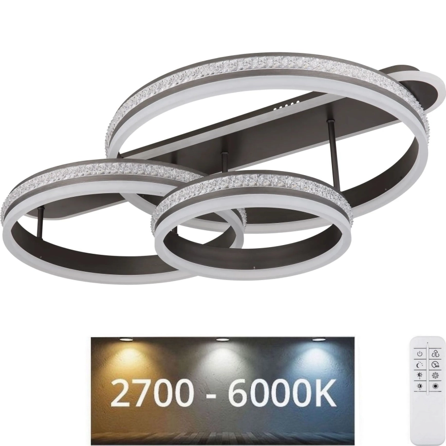 Globo – LED Dimbar taklampa LED/75W/230V 2700K-6000K + fjärrkontroll