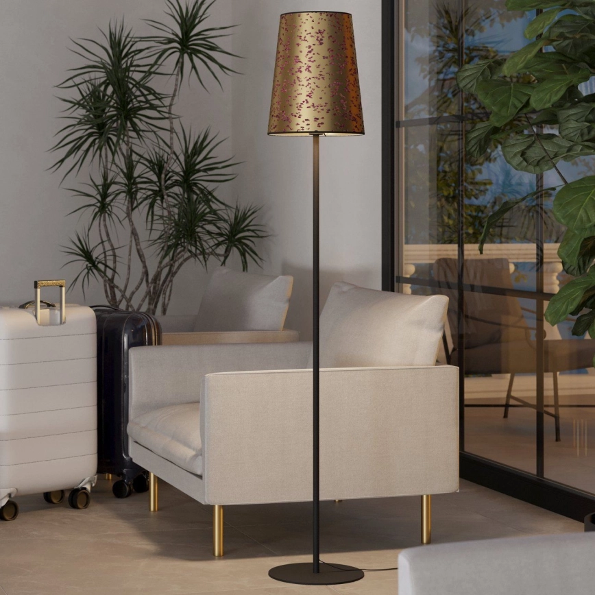 Eglo – Golvlampa 1xE27/25W/230V guld/rosa