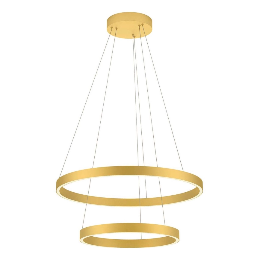 Redo 01-2889 – LED ljusreglerad ljuskrona på textilsladd FEBE LED/62W/230V guld