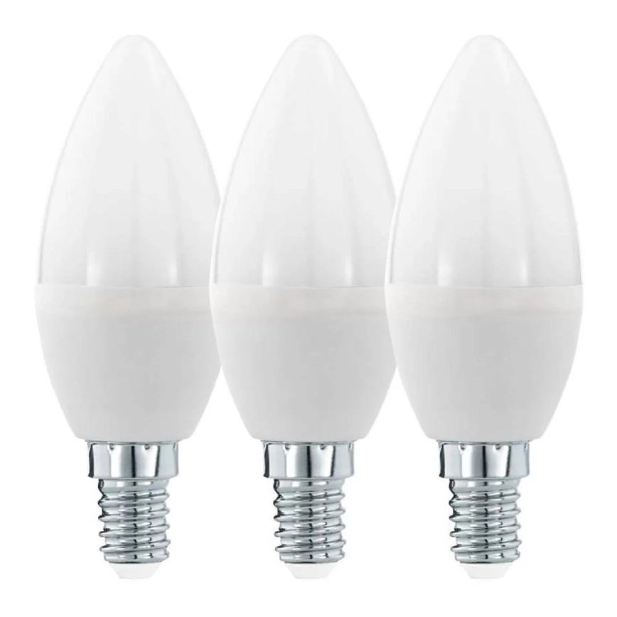 KIT 3x LED glödlampa C37 E14/6W/230V 3000K – Eglo 12884