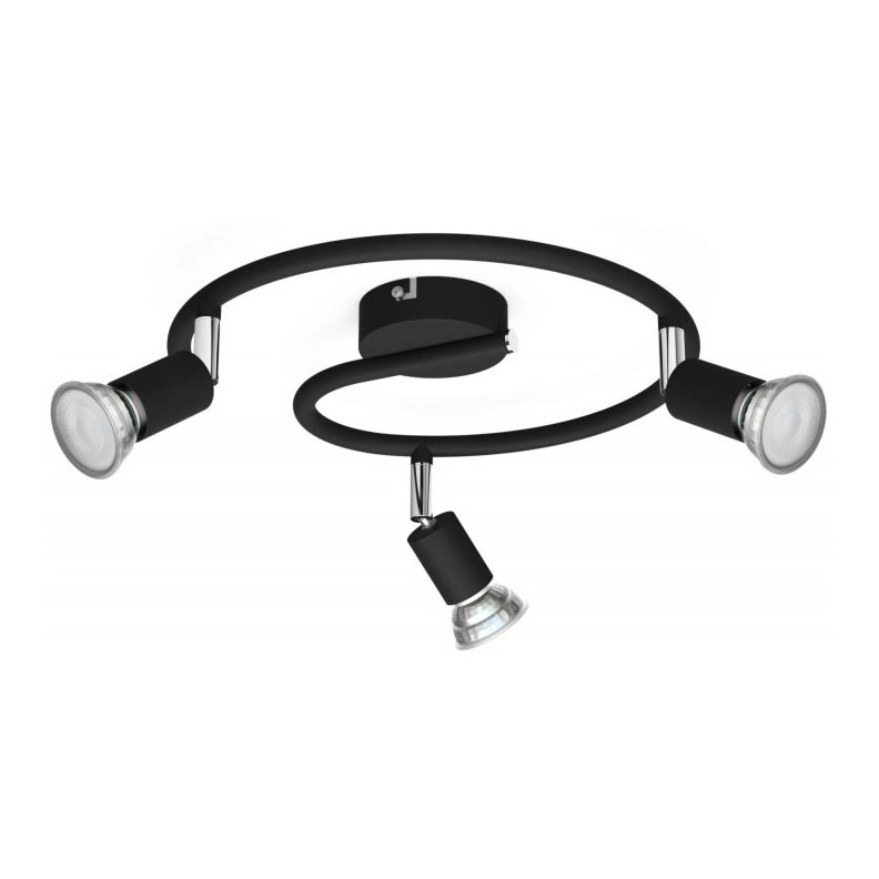 Philips – Spotlight 3xGU10/50W/230V svart