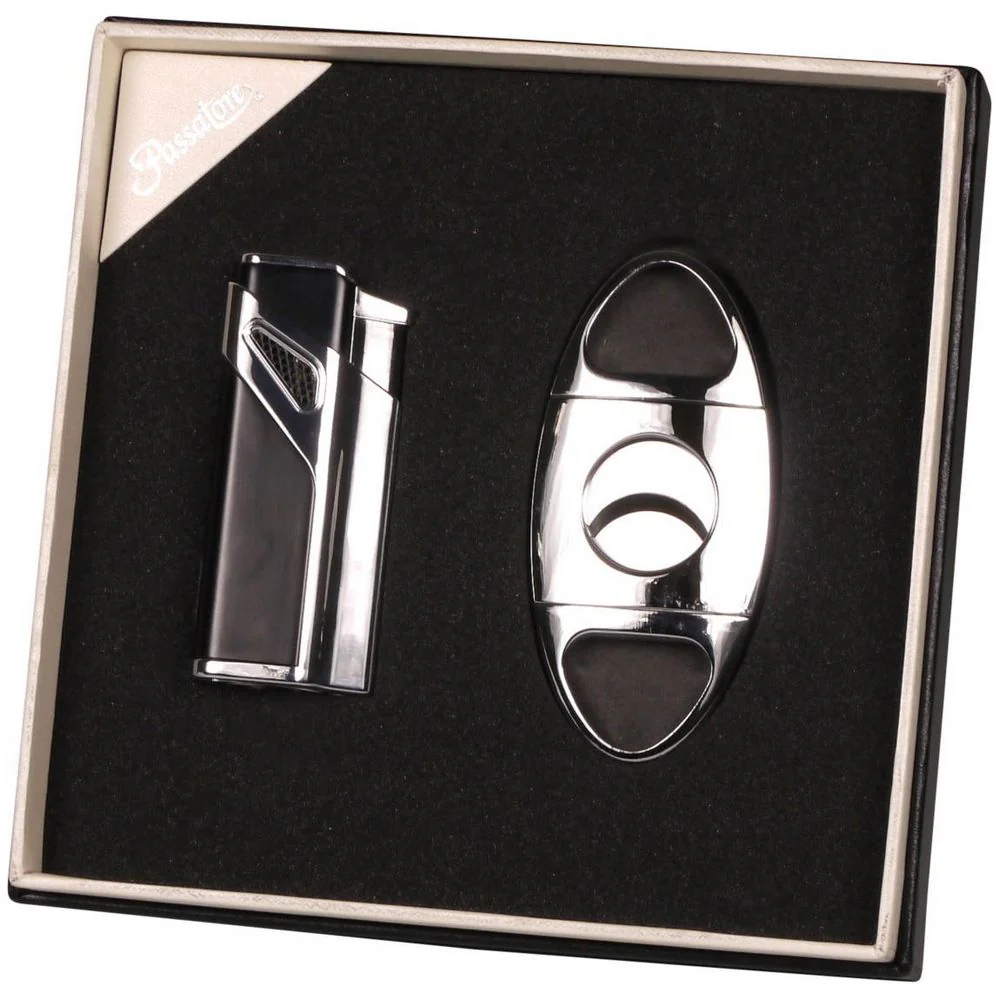 Cigar Lighter Set Passatators med cigarrklippor