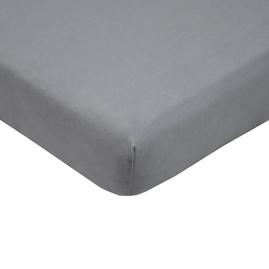 EKO – Waterproof sheet with an elastic band JERSEY 120×60 cm grå