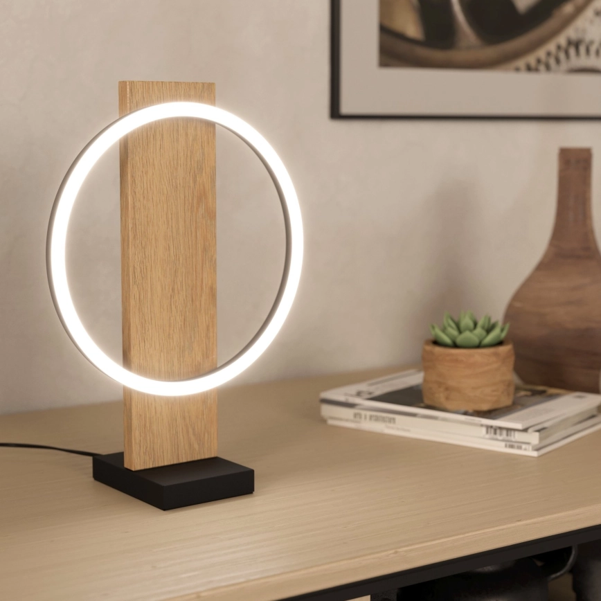 Eglo – LED bordslampa LED/12W/230V 3000K beige/svart