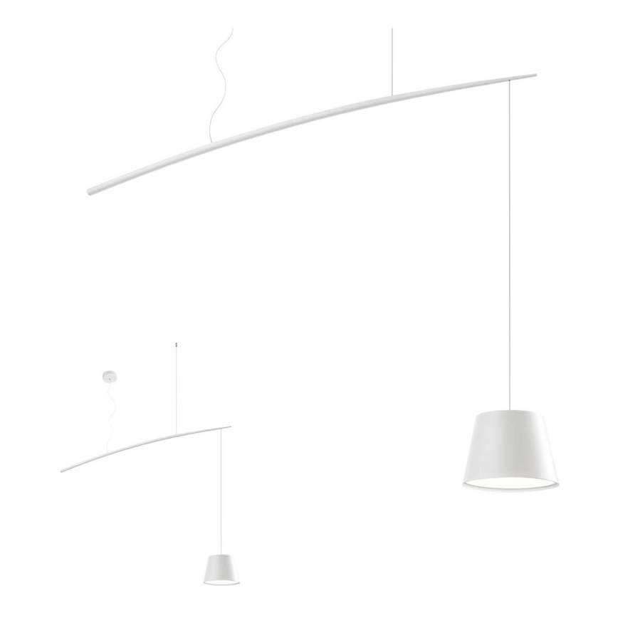 Redo 01-1497 – LED ljuskrona med textilsladd LOLLI LED/6W/230V vit
