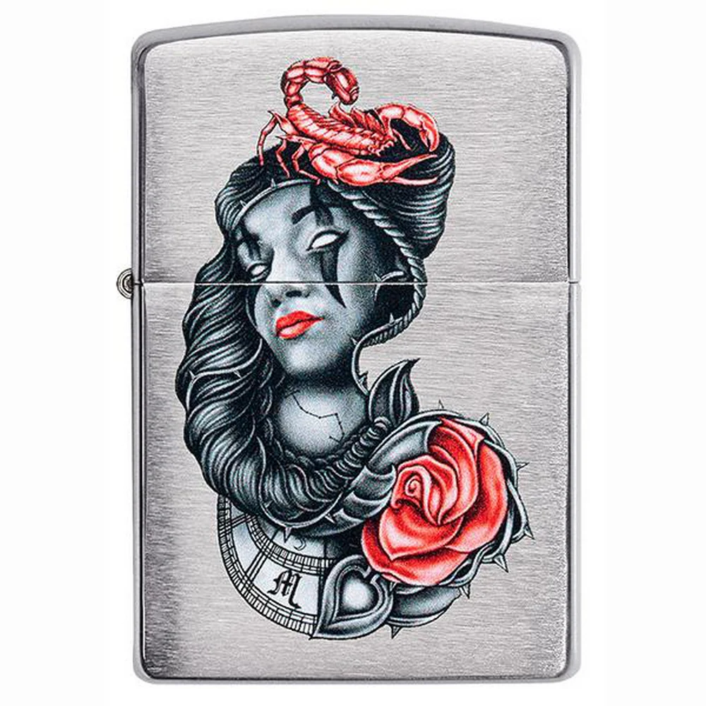 Original Zippo Lighter – Stiliserad tatueringsdesign
