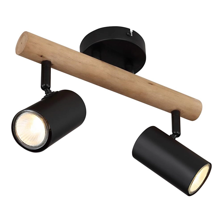 Globo – Spotlampa 2xGU10/5W/230V trä/metal