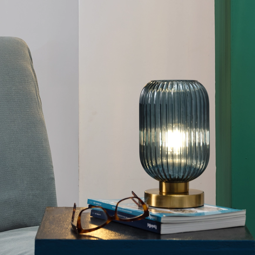 ONLI – Bordslampa DOROTY 1xE27/22W/230V blå/guld