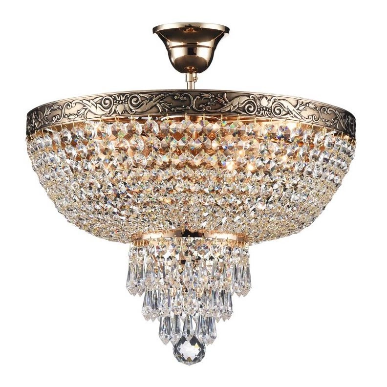 Maytoni DIA890-CL-05-G – Fäst ljuskrona PALACE 5xE27/60W/230V