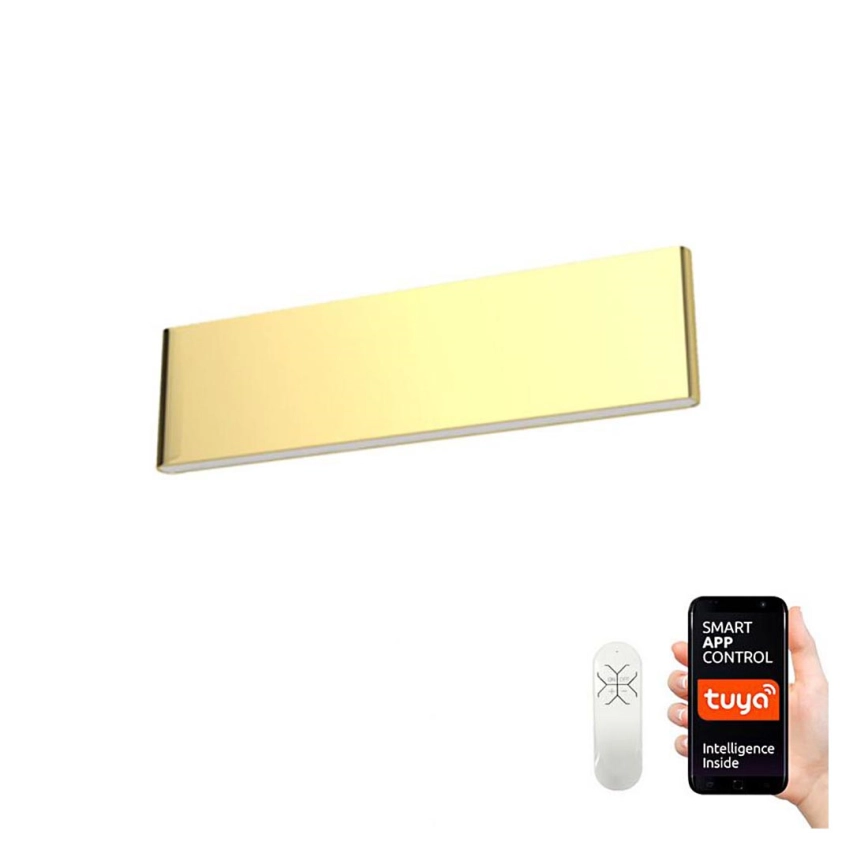 Immax Neo 07129L – LED dimbar vägglampa LISTON LED/8W/230V guld Tuya + fjärrkontroll